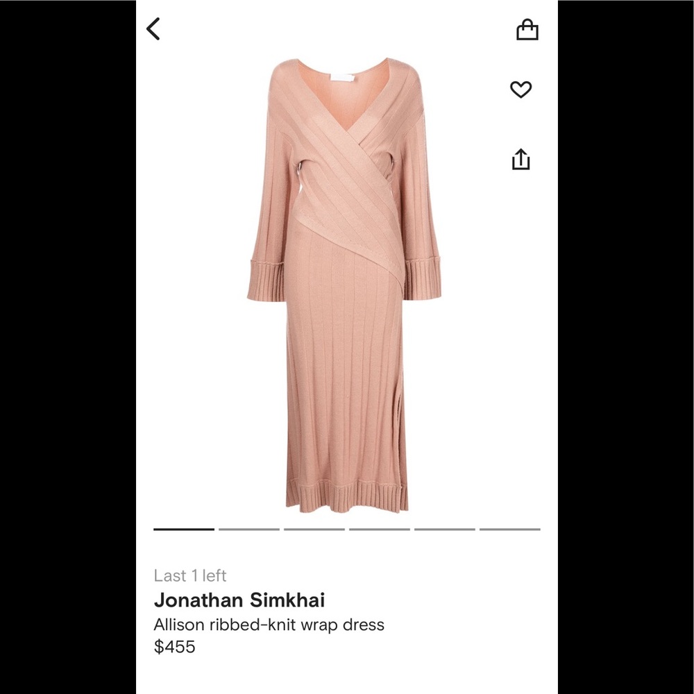 Jonathan  Simkhai Allison ribbed-knit wrap dress